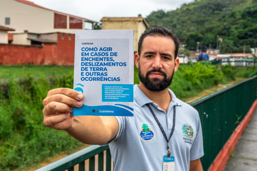 Cartilha da Defesa Civil de Guararema completa um ano e segue disponível com orientações para situações de emergência