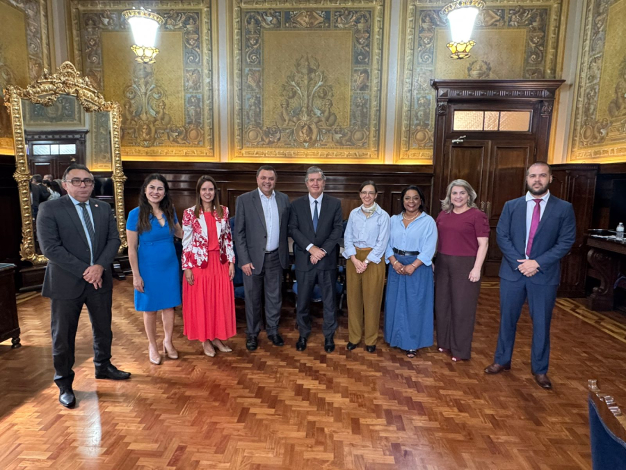 Deputado Marcos Damasio leva comitiva de Mogi ao TJSP para solicitar instalação da Vara de Violência Doméstica e Familiar contra a Mulher