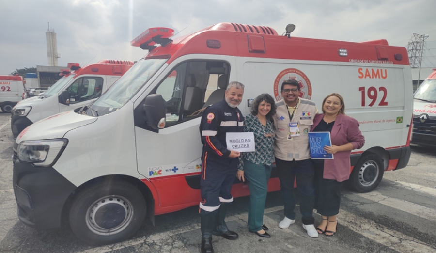 Prefeitura de Mogi das Cruzes recebe ambulância do Ministério da Saúde para reforçar o Samu