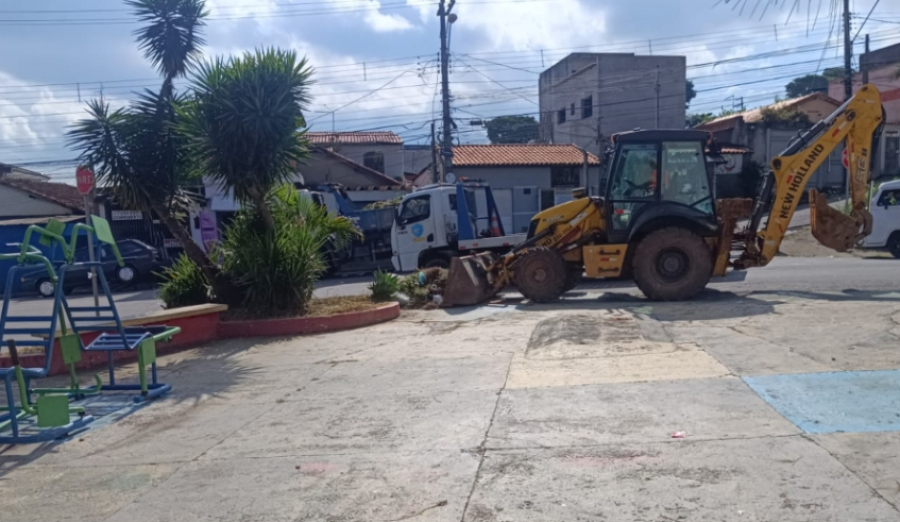 Frentes de zeladoria atendem a região central, o Parque das Varinhas e Cezar de Souza