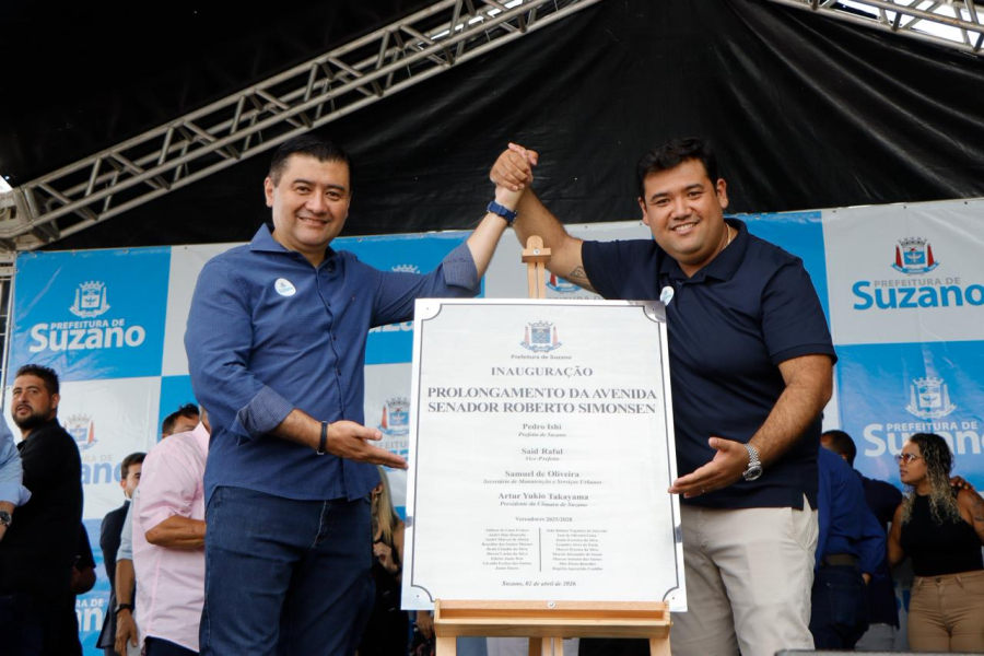 Suzano comemora  77 anos com festa de inauguração do novo trecho da avenida Senador Roberto Simonsen 