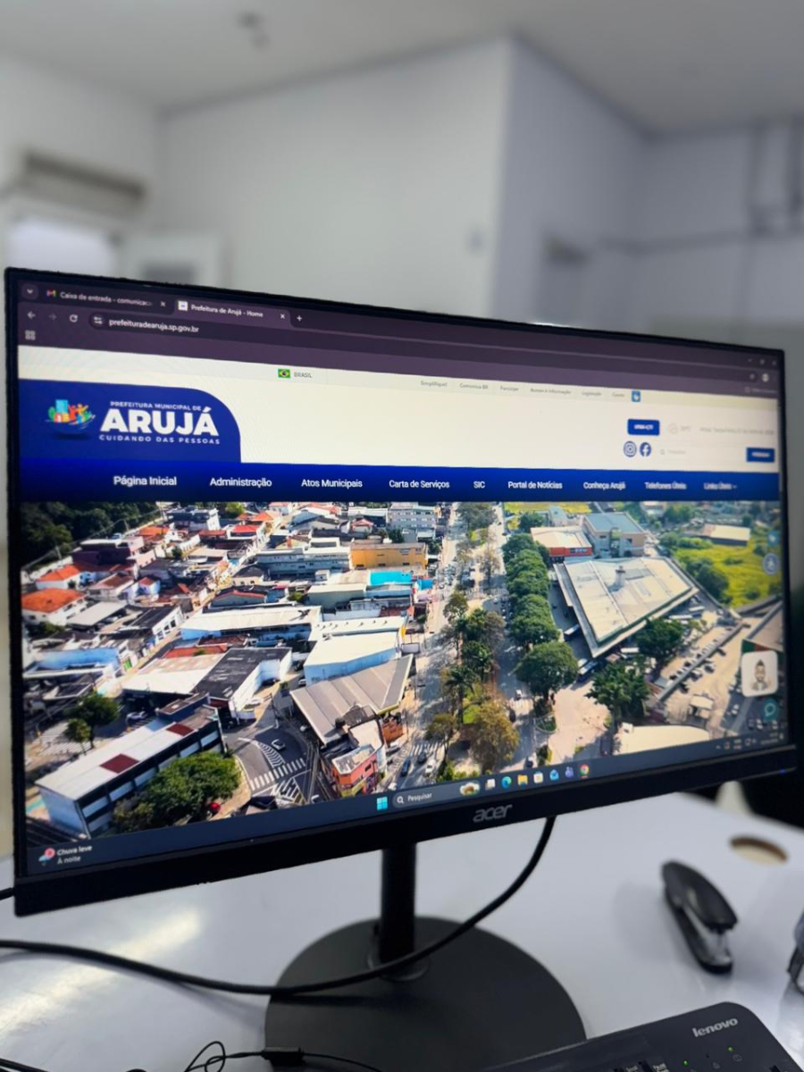 Prefeitura de Arujá lança novo site com recursos de acessibilidade e serviços integrados ao cidadão