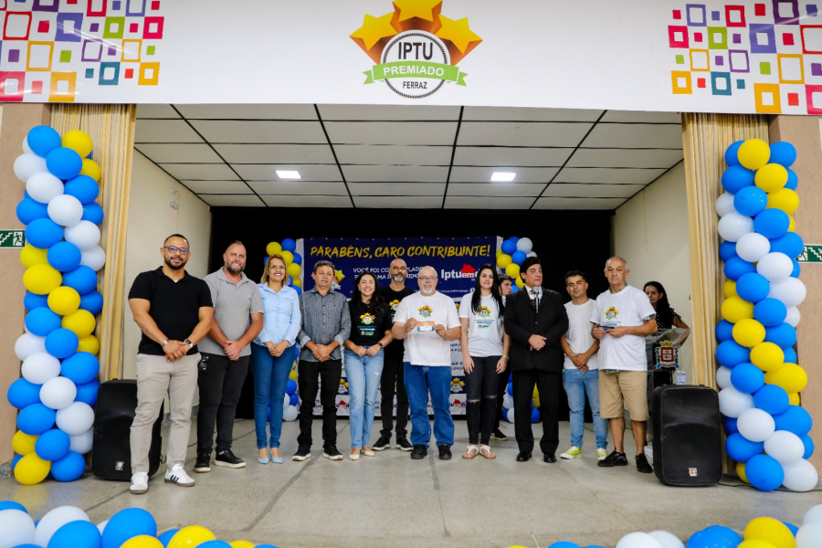 IPTU Premiado beneficia 320 contribuintes em Ferraz de Vasconcelos