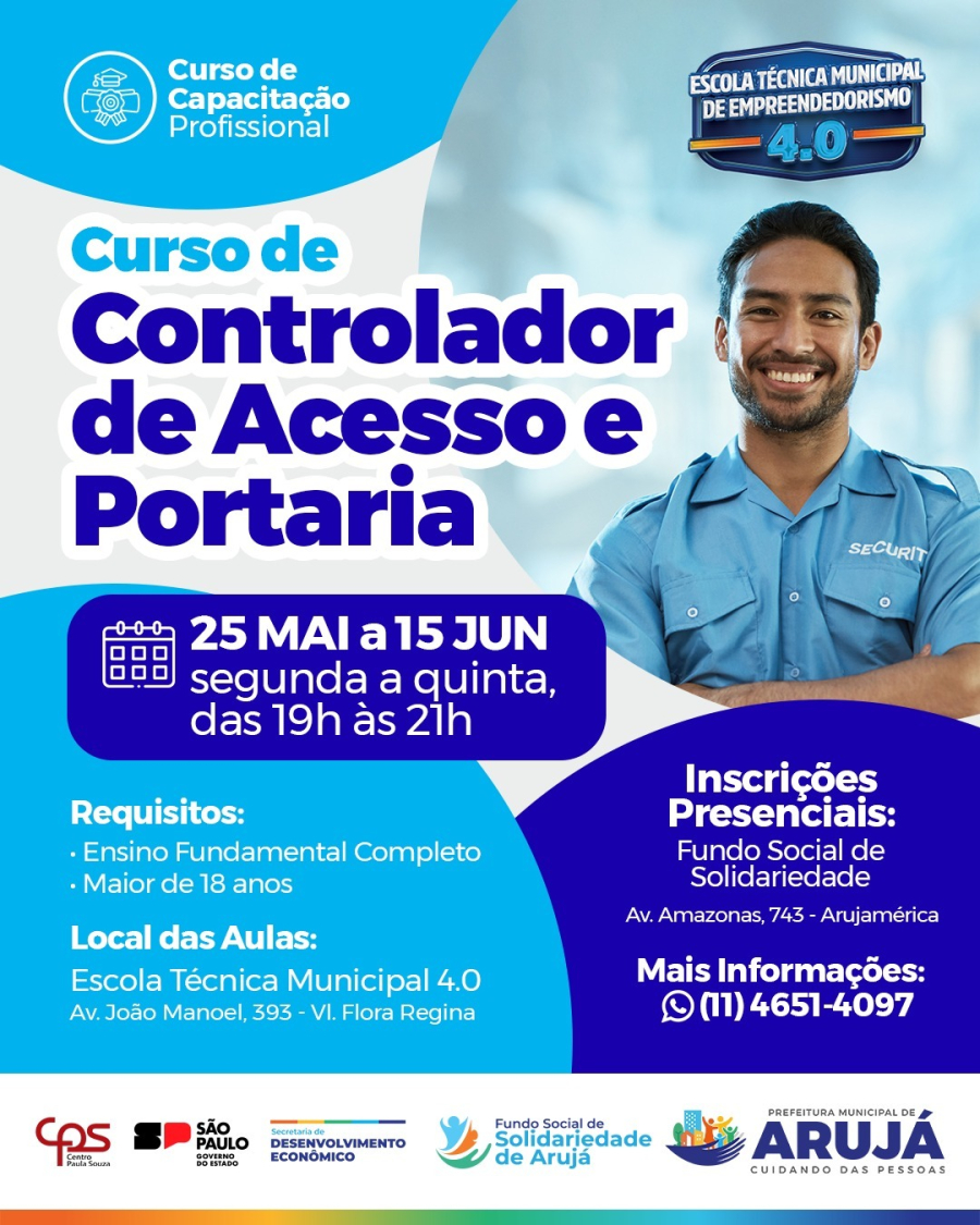 NOVAS OPORTUNIDADES DE CAPACITAÇÃO PROFISSIONAL EM ARUJÁ!
