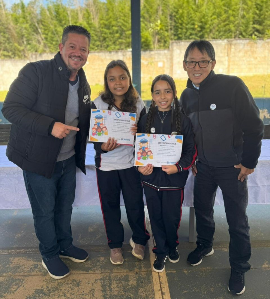 Presidente e vice da Câmara de Suzano participam de entrega de certificados do projeto “Maria Vai à Escola”