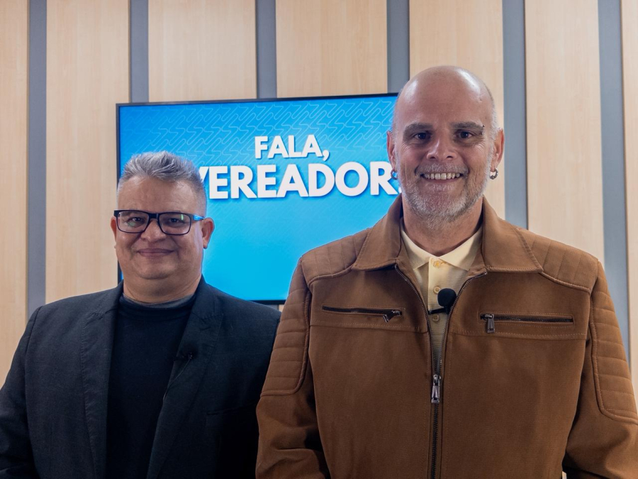 Vereador professor Edirlei conversa com presidente do Comdicas sobre Maio Laranja na TV Câmara Suzano