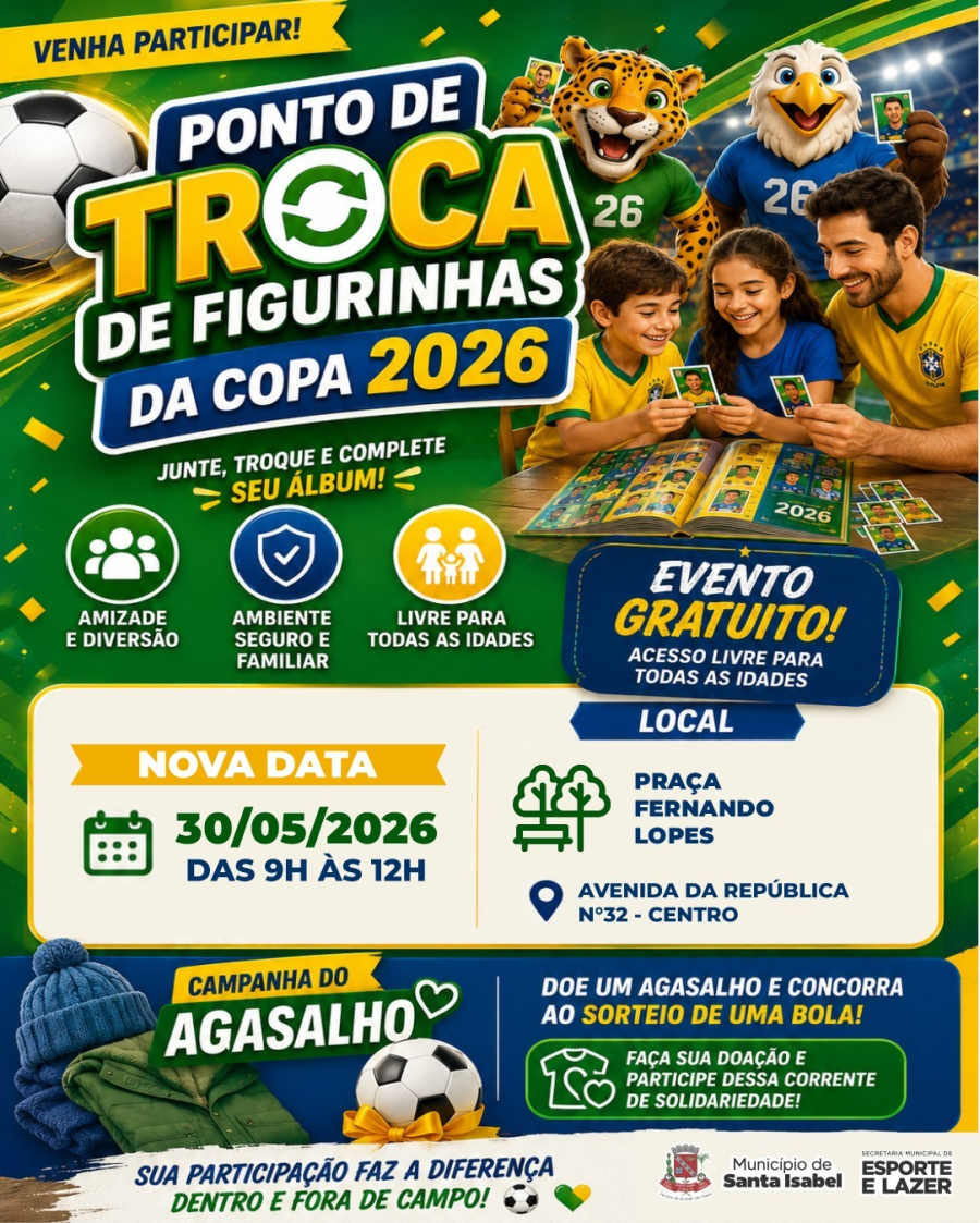 Troca de figurinhas de Santa Isabel tem nova data e local