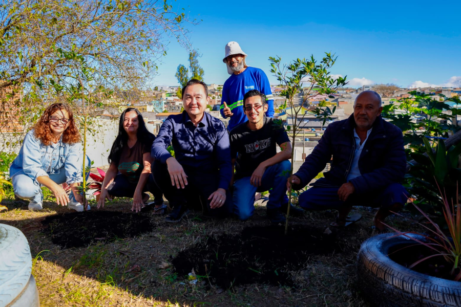 Meio Ambiente realiza plantio de manacás no Jardim Graziela