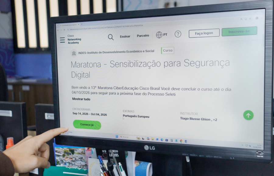 Saspe e Indes oferecem 200 vagas para curso ‘Sensibilização para Segurança Digital